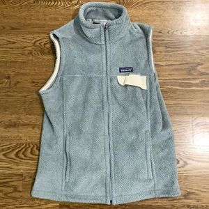 Patagonia grey fleece vest